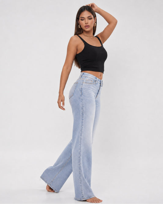 Elara CurveLift Wide-Leg Booty Lifting BBL Jeans